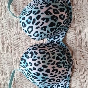 Victorias Secret PINK 36DDD blue leopard